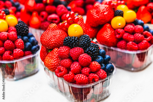 A colorful collection of berries