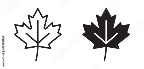Maple leaf vector  icon set