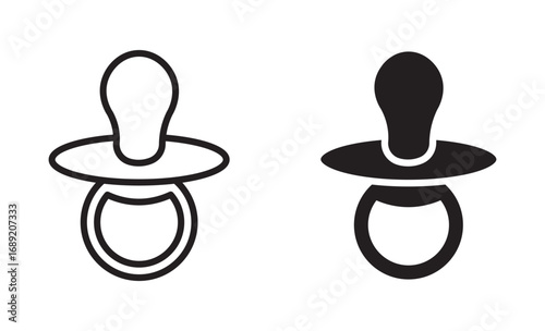 Baby Pacifier Icon set, Vector Illustration