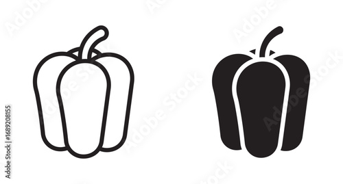 bell pepper  icons, vector illustration.  capsicum iconset.