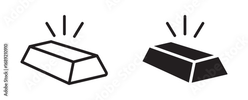 gold bullion icon. gold bullion icon vector. wealth icon.