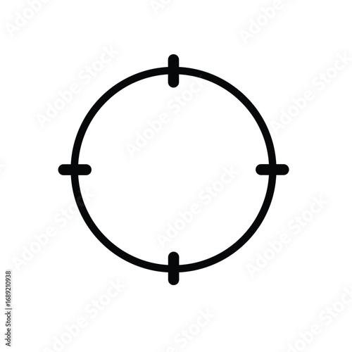 Square style crosshair target icon in black. Simple aim symbol with clean lines, isolated on white background. Minimalist design ideal for apps, UI, gaming, and graphic use.