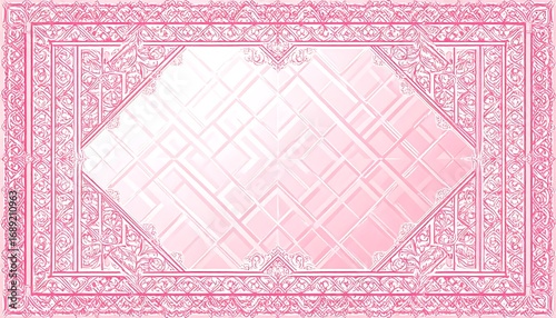 Ornate pink decorative frame
