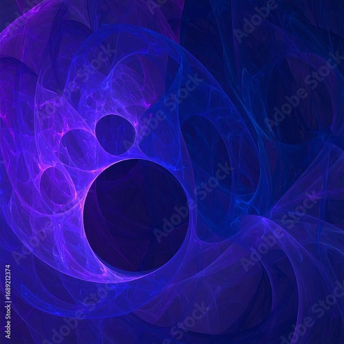 Abstract swirls of deep purple and blue
