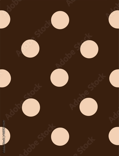 Seamless vector pattern of hand drawn polka dots, random spots in various sizes. Big and small dark circles in black and white. Stylish monochrome abstract background. Simple retro design elements.