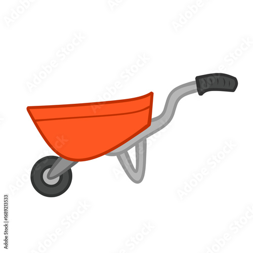 wheelbarrow isolated on white background