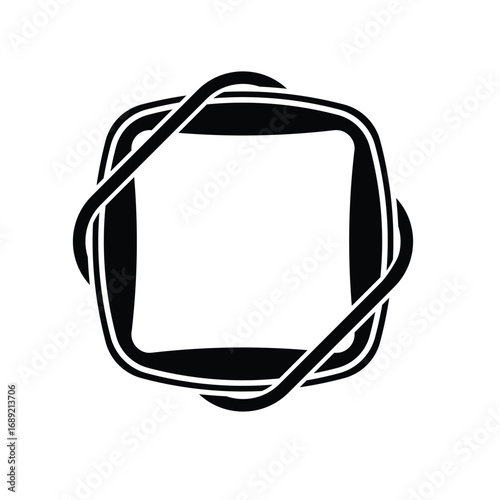 Square style crosshair target icon in black. Simple aim symbol with clean lines, isolated on white background. Minimalist design ideal for apps, UI, gaming, and graphic use.