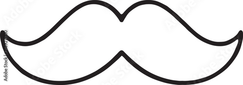 Classic mustache silhouette for no shave november designs