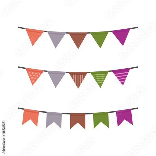 Colorful Bunting Banner Vector Illustration