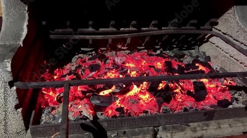 Wallpaper Mural Glowing Embers Ignite the Anticipation of a Delicious Barbecue Feast Torontodigital.ca