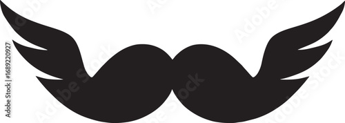 Flying moustache wings black and white no shave november art
