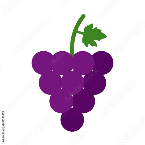Purple Grape Bunch Vector Illustration