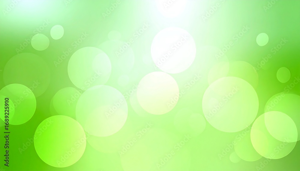 Obraz premium Abstract vibrant green bokeh background