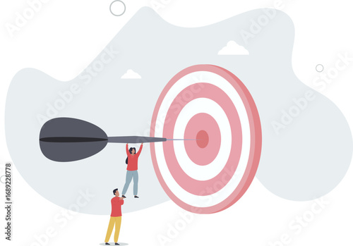 Team business goal, teamwork collaboration to achieve target, coworkers or colleagues with same mission and challenge concept.life and employment of people.