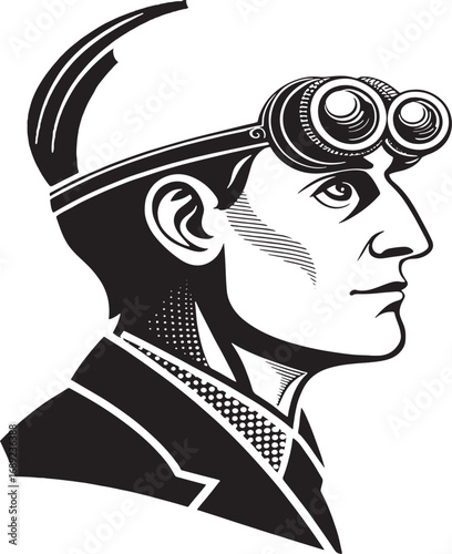 Captain Cool AI Agent Island discoverer for various use in the World vector