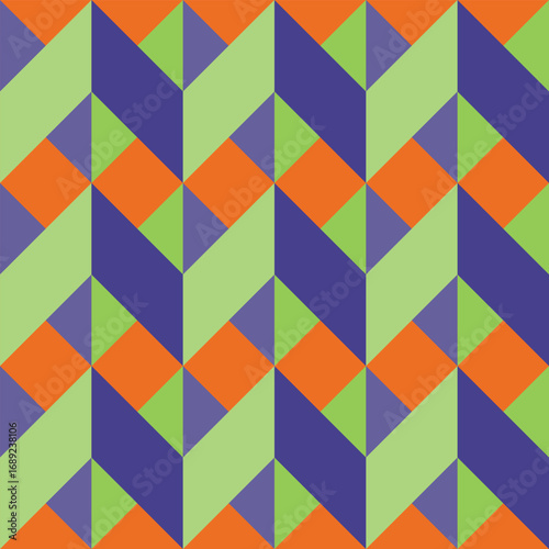 Wallpaper Mural Seamless geometric checked pattern. Diagonal square, braiding, woven line background. Patchwork texture in warm, soft, light, gray, yellow, olive colors. Rhombus, staggered figure texture. Vector Torontodigital.ca