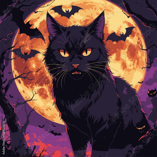 black cat hellowen