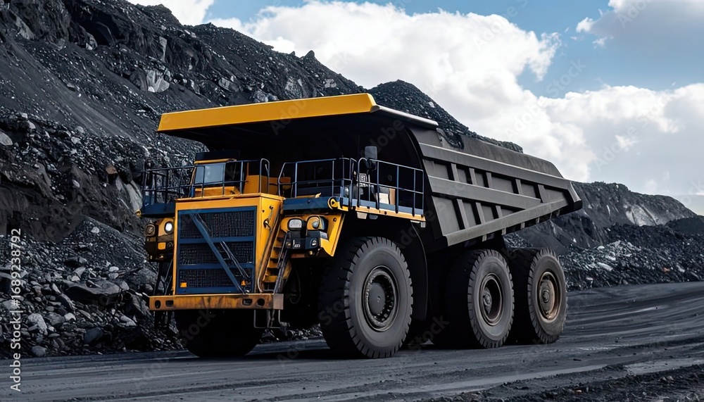 Obraz premium Industrial Machinery on Rocky Terrain