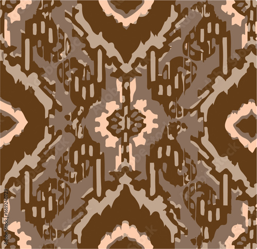artistic image of soft ikat abstract watercolor zebra skin print seamless pattern for fashion industry