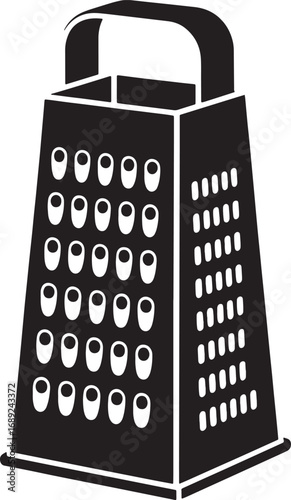 Grater Kitchen Utensil Tool for Shredding Food Preparation Cooking Culinary Equipment Icon