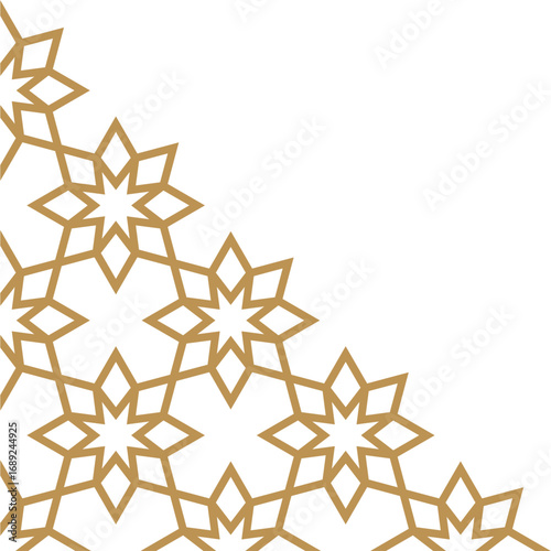 Geometric Star Motif Corner Decoration