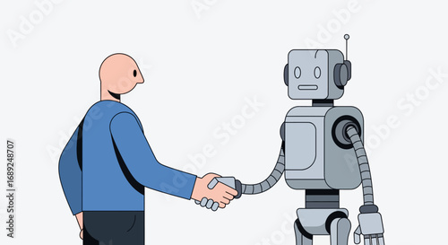 Human and Robot Handshake Collaboration in the Age of AI