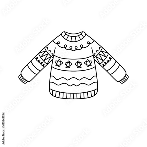 A sweater with stars and stripes on it