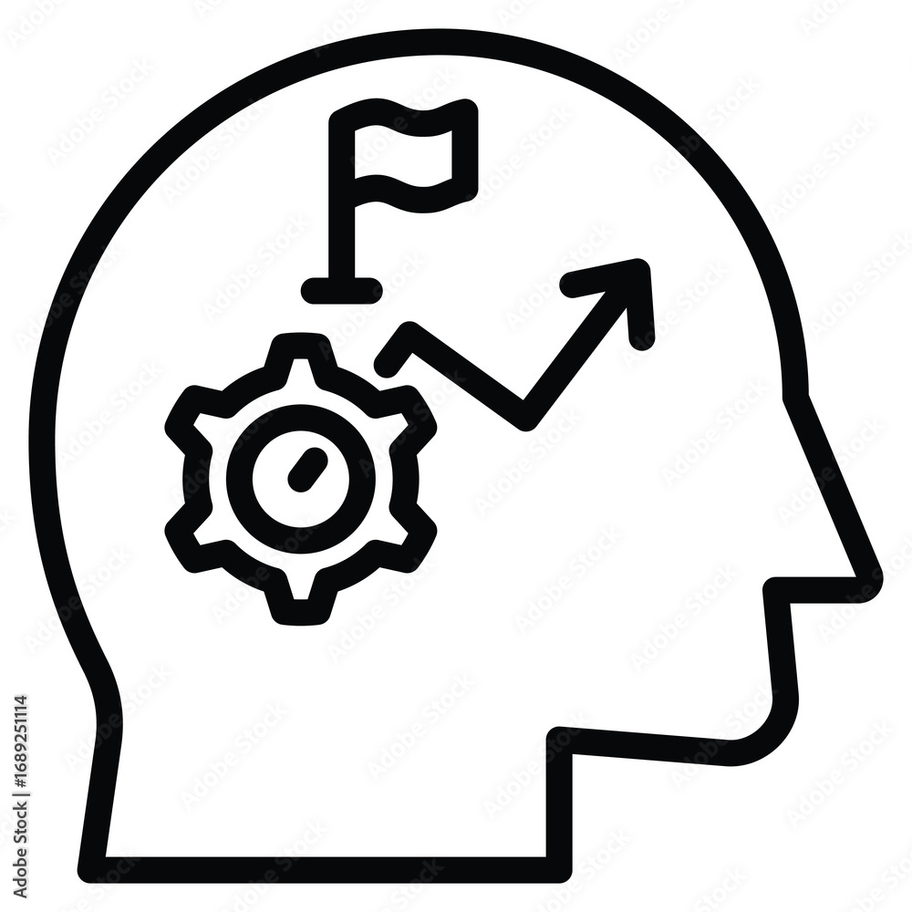 Entrepreneurial Thinking Icon Line Vector Illustration Entrepreneurial Thinking Icon Line Vector Illustration