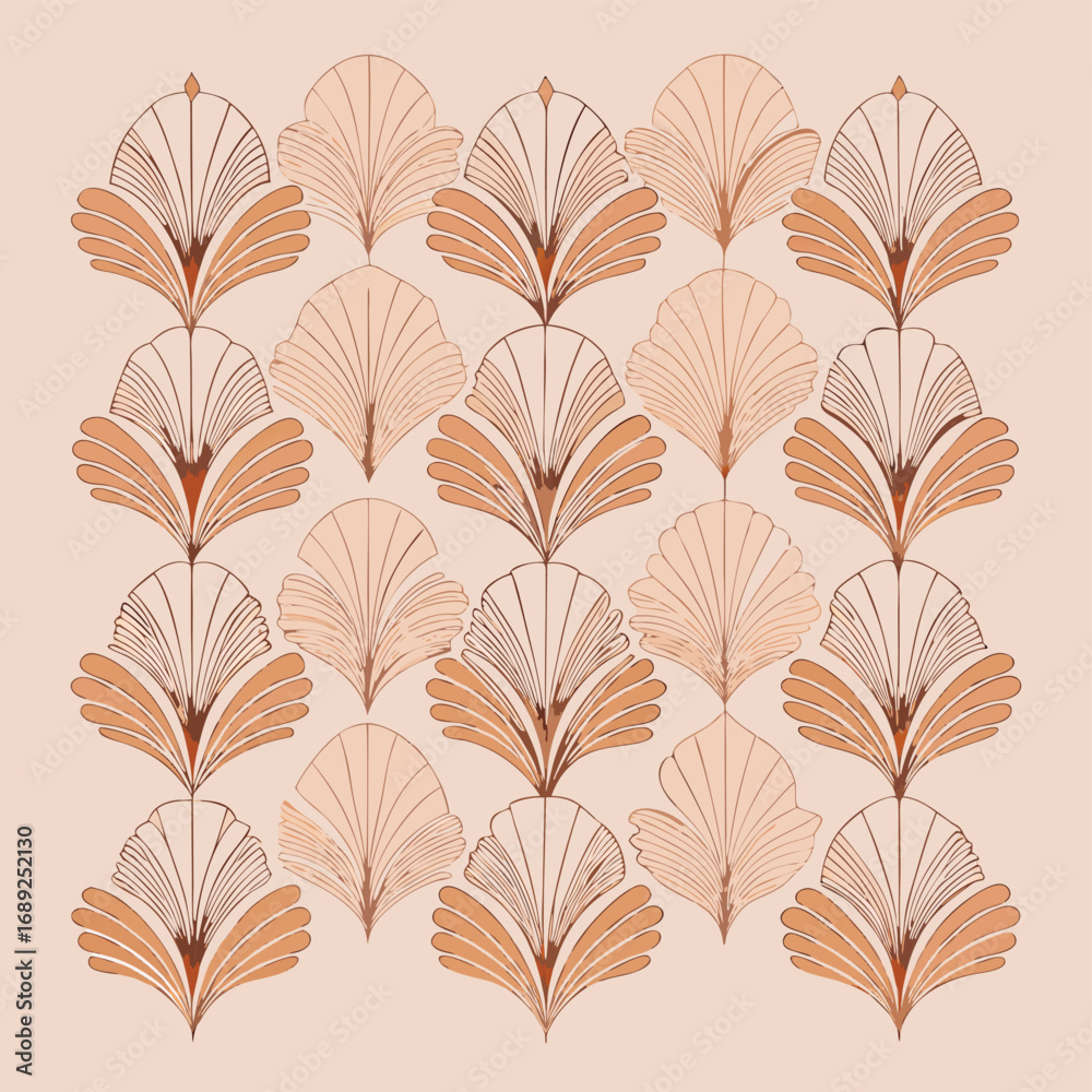 Obraz premium Abstract symmetrical floral grid design with vibrant colors