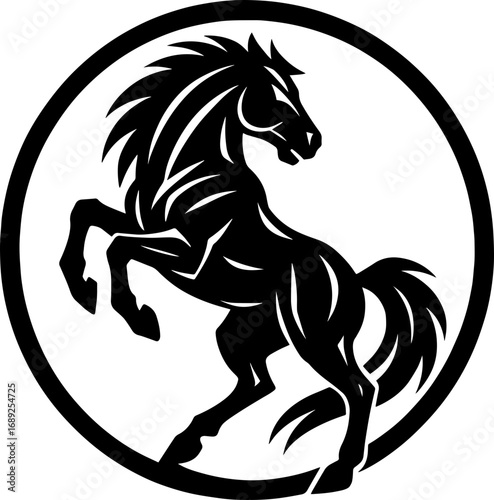 Tableau sur toile Mustang Scalable SVG Vector Graphic with Editable Paths and Layers for Web, UI D