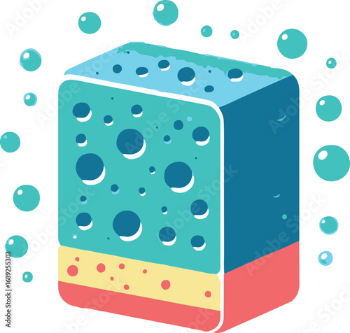 sponge for washing or cleaning