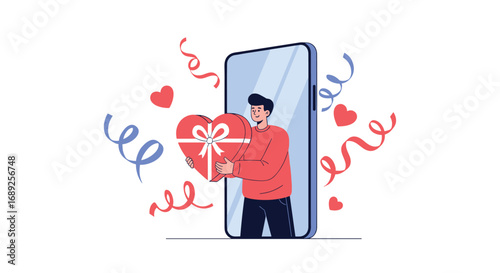 Send a heart shaped gift box from your mobile phone for your loved ones on special occasion