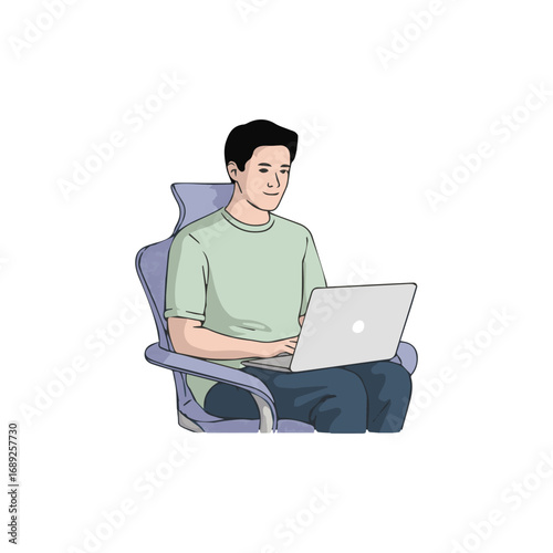 Business related remote working setup virtual team happy hour colorful flat vector illustration on white background