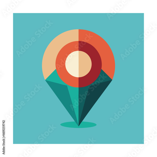 Geometric map marker