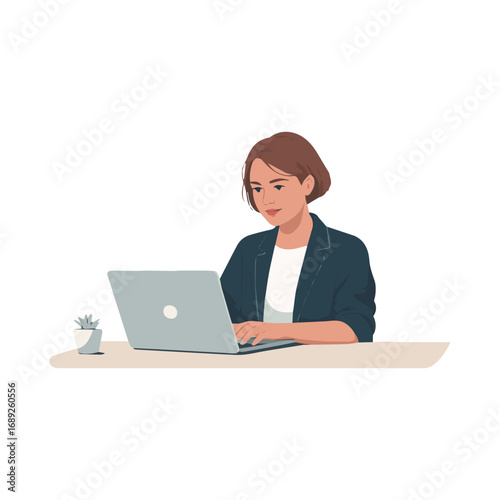Business related remote working setup virtual team happy hour colorful flat vector illustration on white background