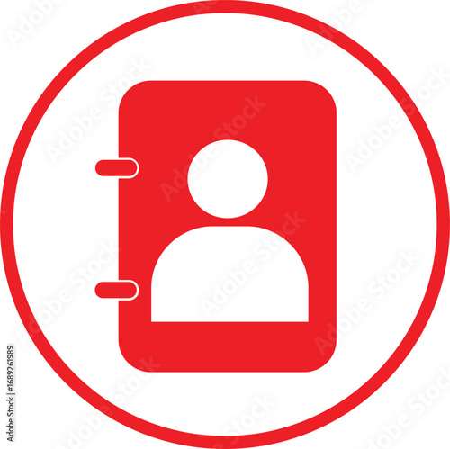 red contacts icon