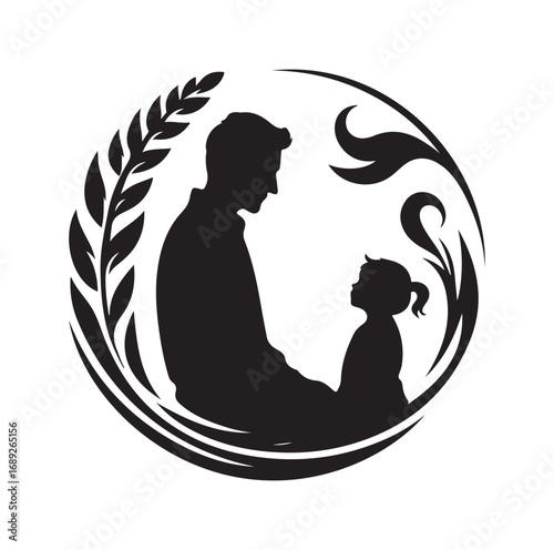 Father silhouette and vector 99