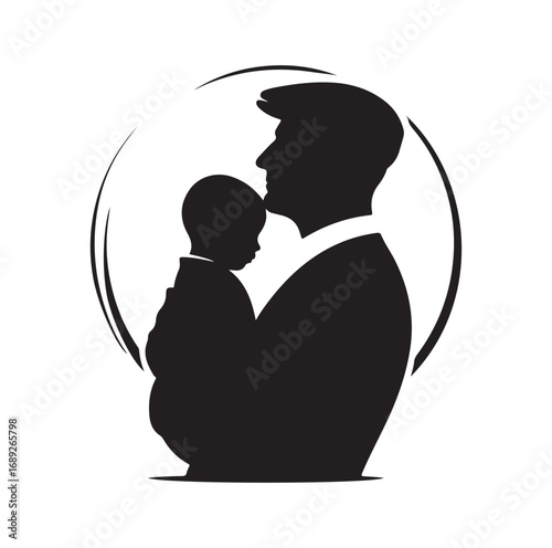 Father silhouette and vector 99