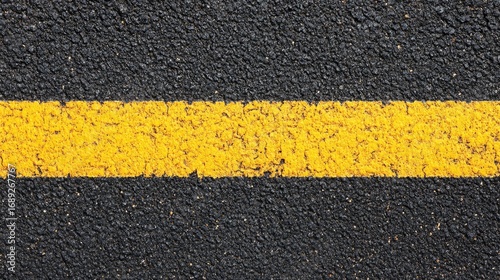 Wallpaper Mural Textured Asphalt Surface with a Bold, Weathered Yellow Line Torontodigital.ca