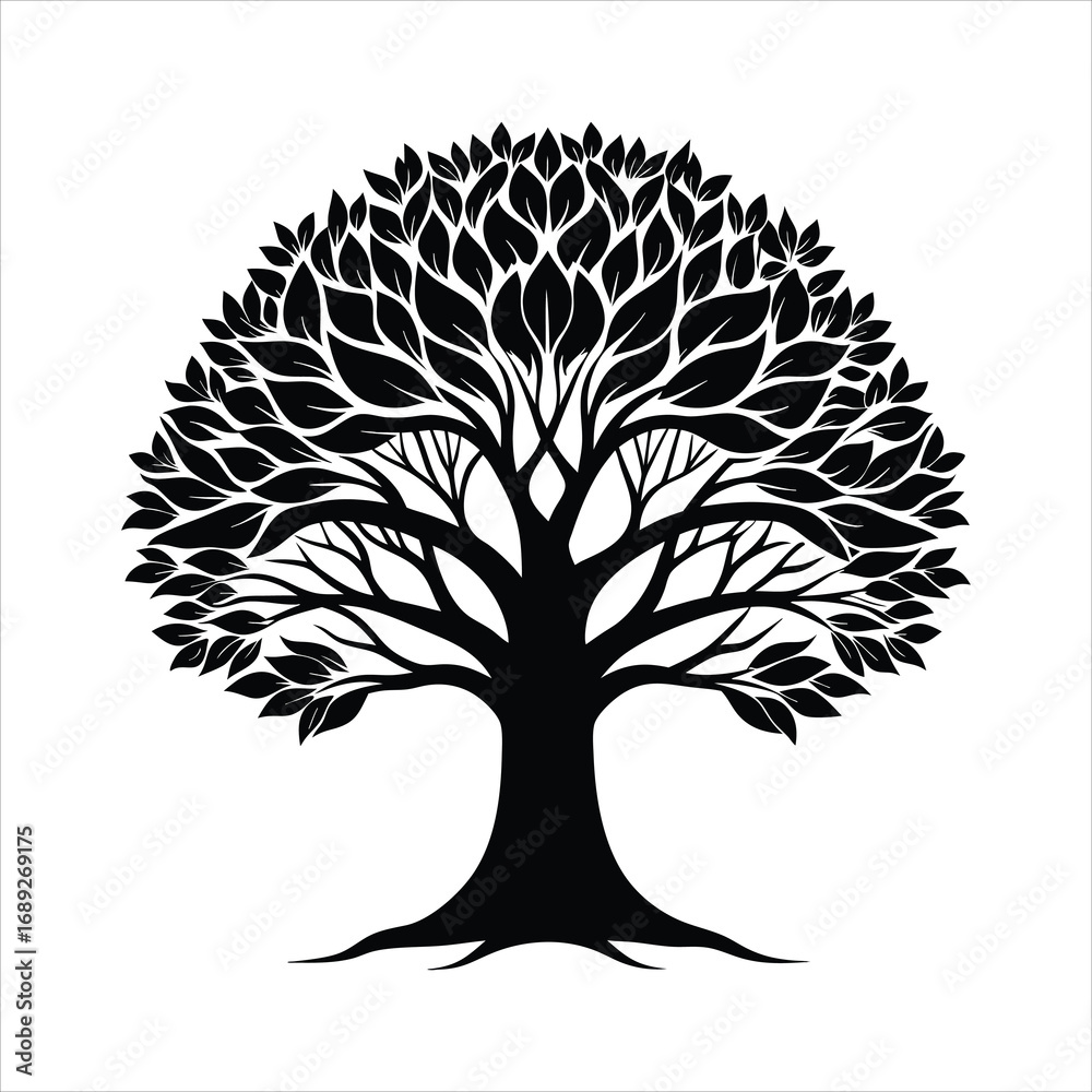Obraz premium Tree with Detailed Leaves