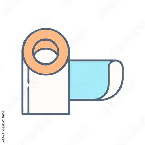 Simple roll of paper towels against black background