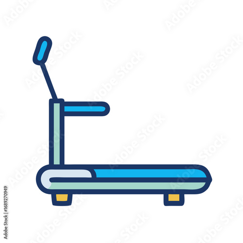 Simple illustrated treadmill graphic for fitness and exercise concepts