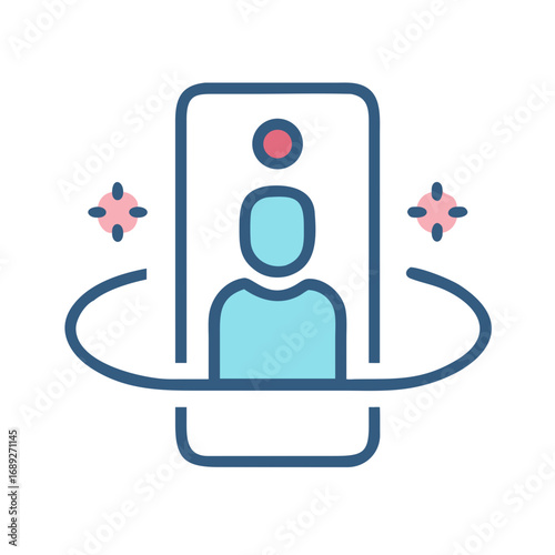 Online meeting health concept in a modern design