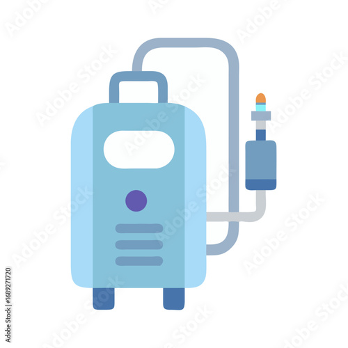 Vector illustration of cryogenic liquid cylinder for medical purpose