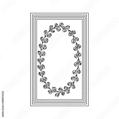 Beautiful floral ornamental doodle mehndi style pattern hand drawn decorative outline vector illustration coloring page for kids and adults