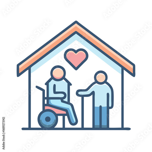 Home care assistance for elderly people with compassion love