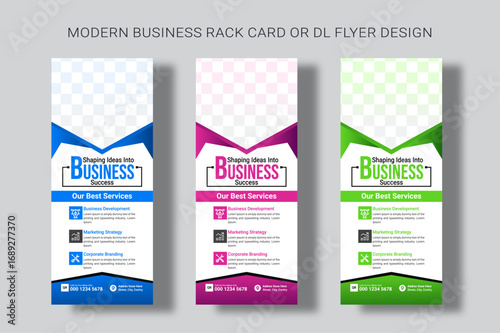 Creative modern corporate DL flyer design.