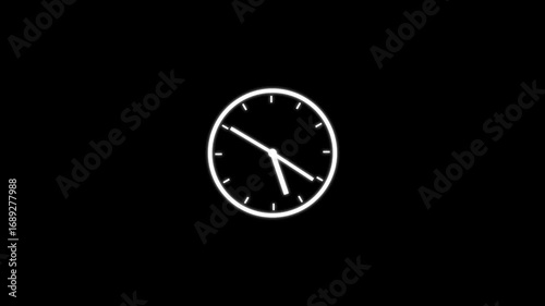 Wallpaper Mural Clock Counting Down 24 Hour Day Fast Speed. Clock with moving arrows. Torontodigital.ca