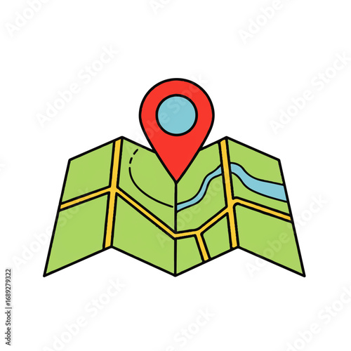 Location Map Pointer Flat Design Graphic