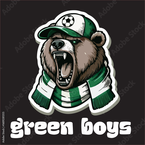 A illustration drawing Logo Hooligans ultras with animal theme 